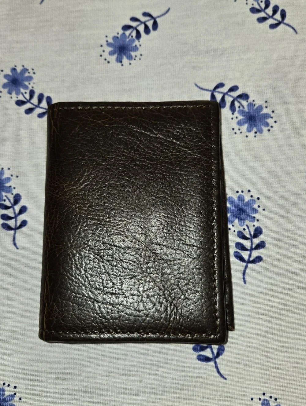 American Bison Leather Mens Wallet, Brown Leather